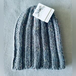 Lemon Speckled Chunky Ribbed Beanie Hat
